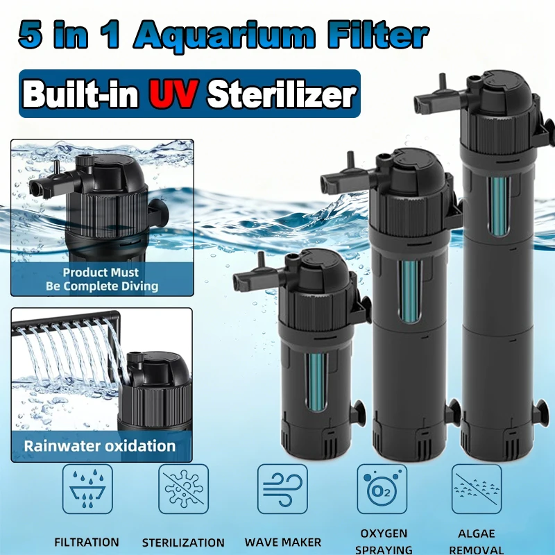 filtro UV para aquário 5 em 1