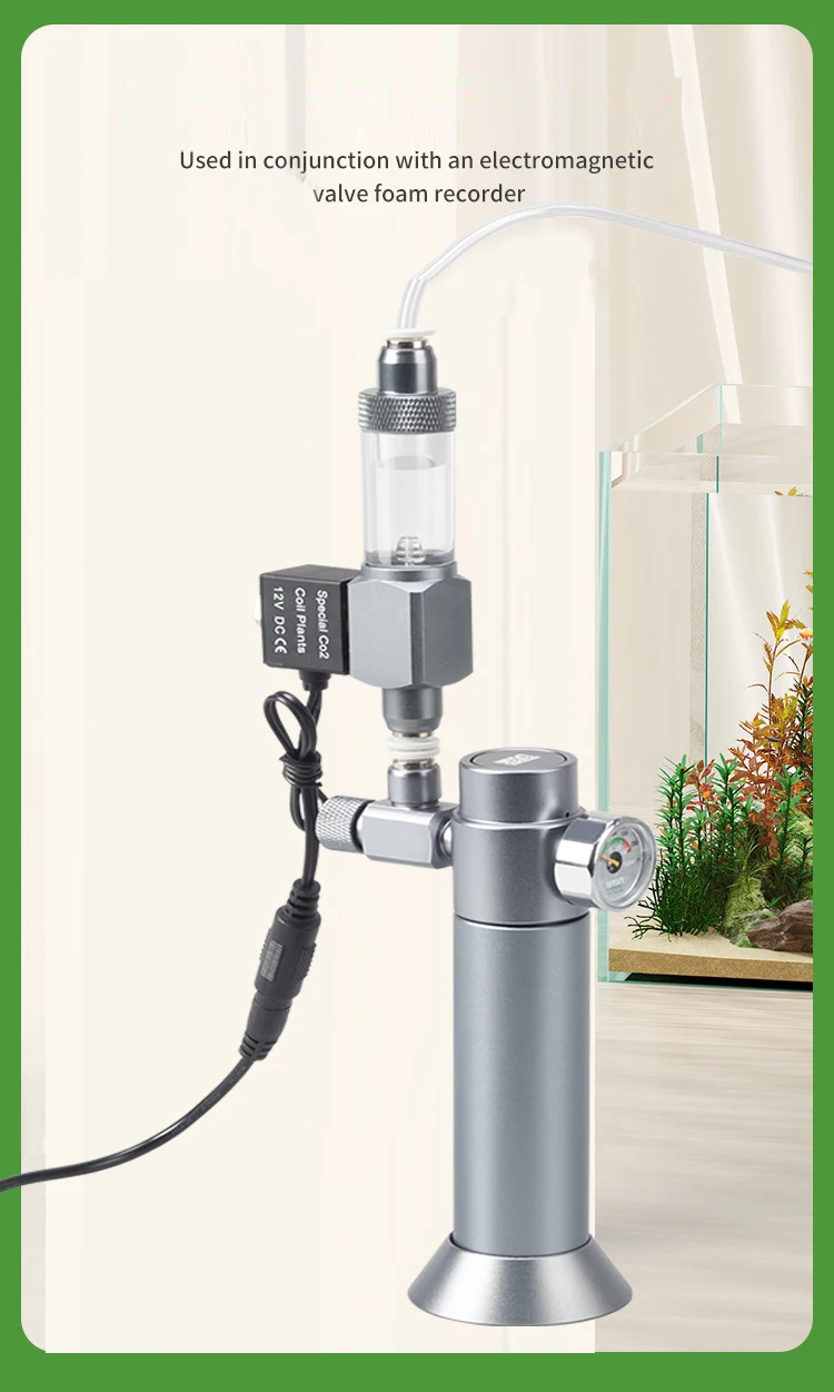 Regulador CO2 Aquário Válvula Solenoide e Contador de Bolhas 3-8UNF - Image 6