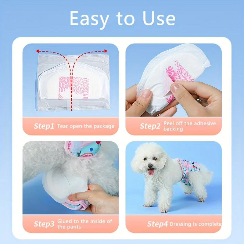 Fralda Descartável para Cães Fêmeas 30 Unidades com Absorção Rápida - Imagem 5