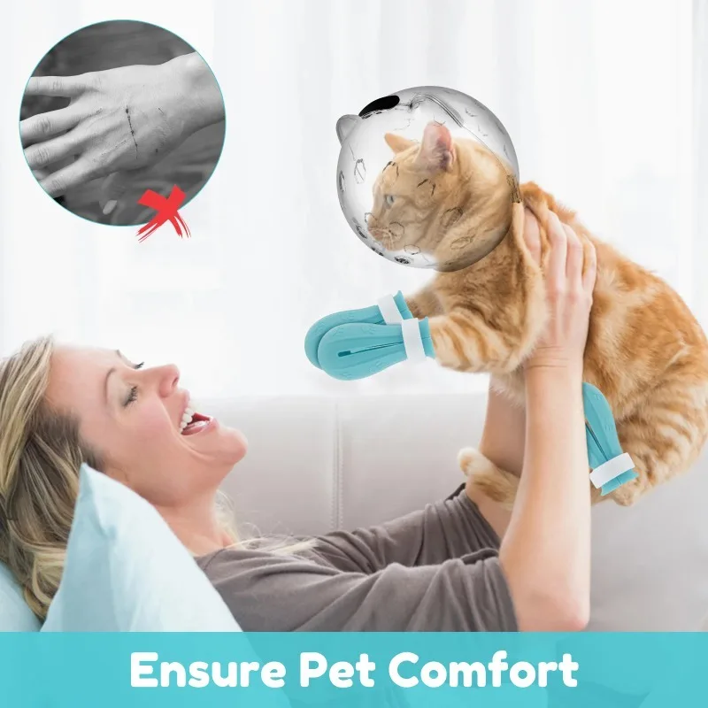 Focinheira para Gato com Sapatos de Silicone Antirrisco e Respirável - Imagem 4