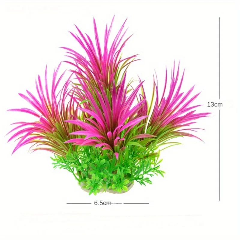 Planta Artificial para Aquário Pequeno 13 cm com Base para Decoração - Imagem 4