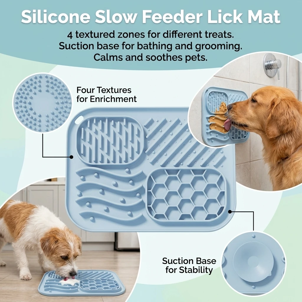 Tapete de Silicone para Cães e Gatos 20x24 cm com Sucção Antiderrapante - Image 5