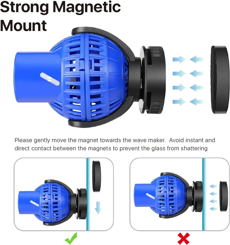 Bomba Criadora de Ondas para Aquário 220V com Base Magnética Ajustável - Imagem 3