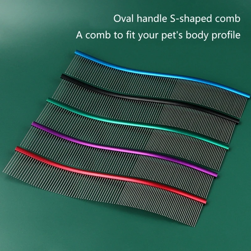 Pente Curvo para Cães e Gatos de Aço Inoxidável 22 cm - Image 5