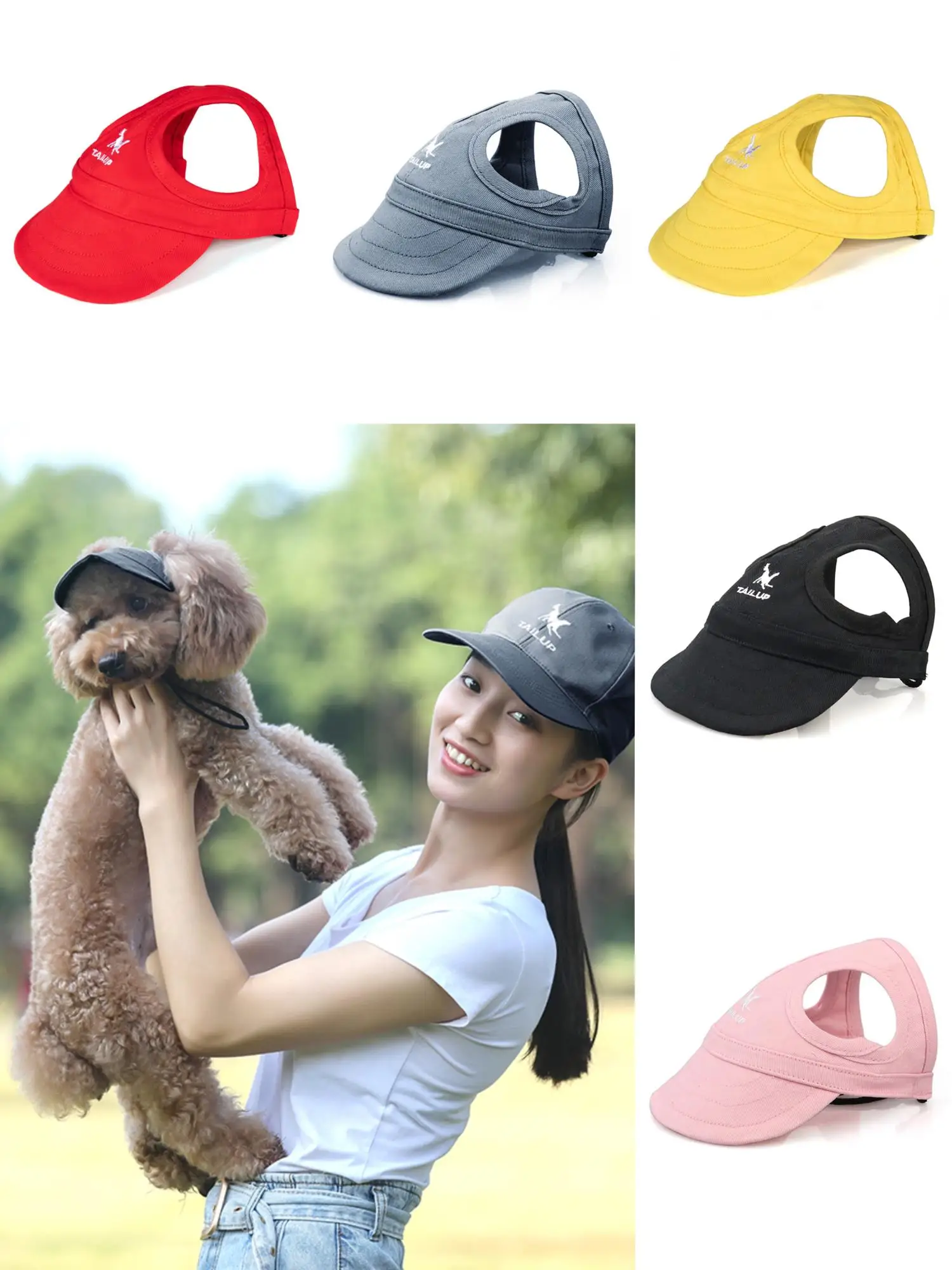 boné de beisebol para cães ajustável