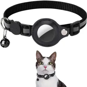 coleira refletiva para gatos com suporte airtag