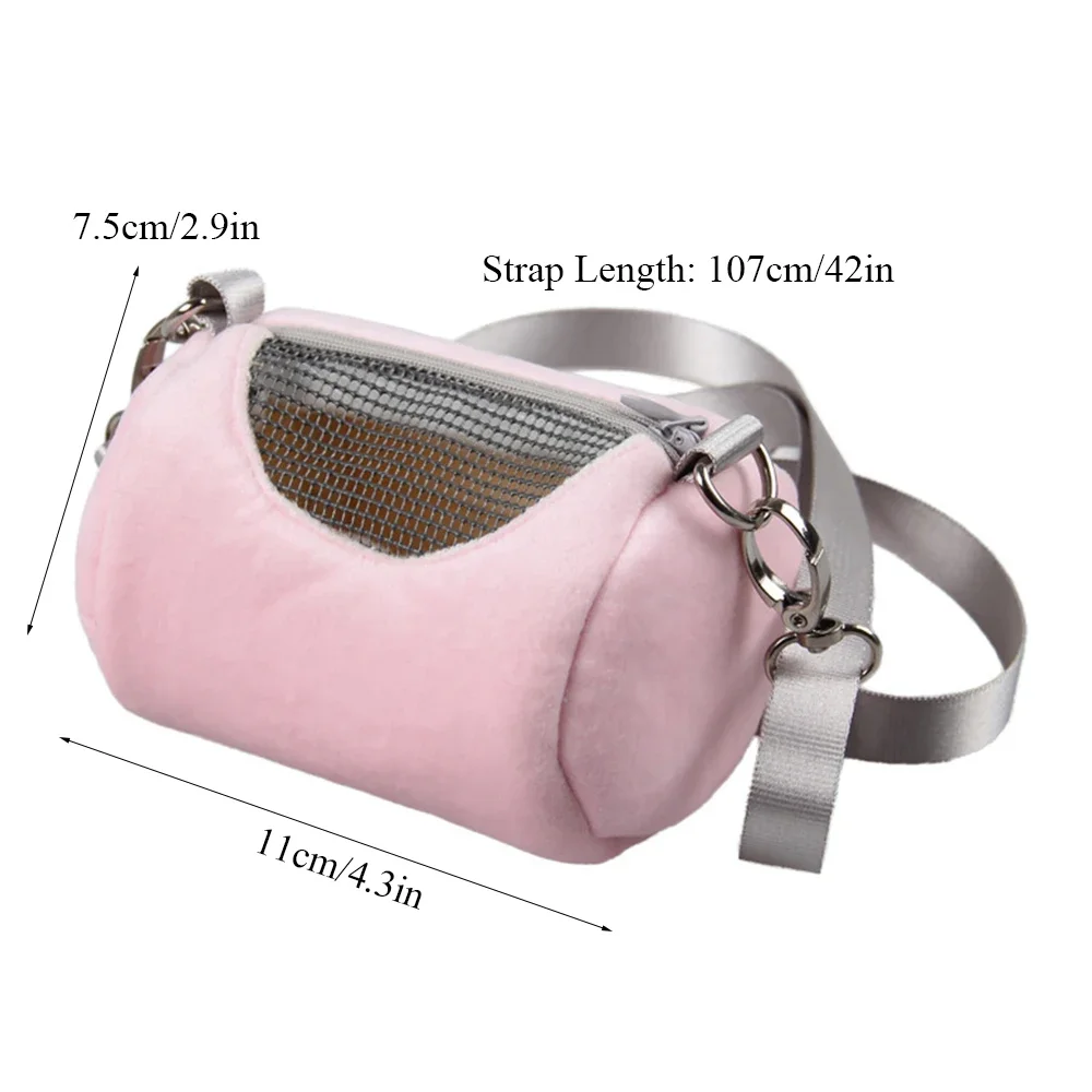 Mochila para Hamster de Lã de Diamante Cinza 11x7,5x7,5 cm para Viagem - Imagem 6