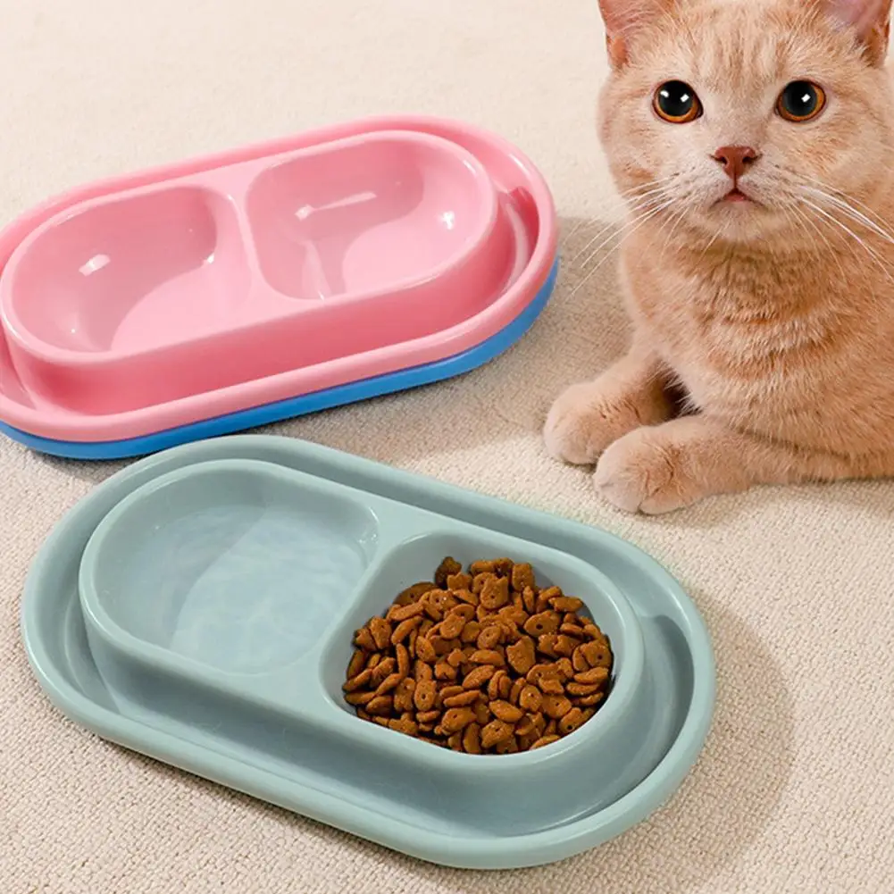Comedouro Duplo Plástico para Cães e Gatos Anti Formigas 27x15,5 cm - Imagem 2