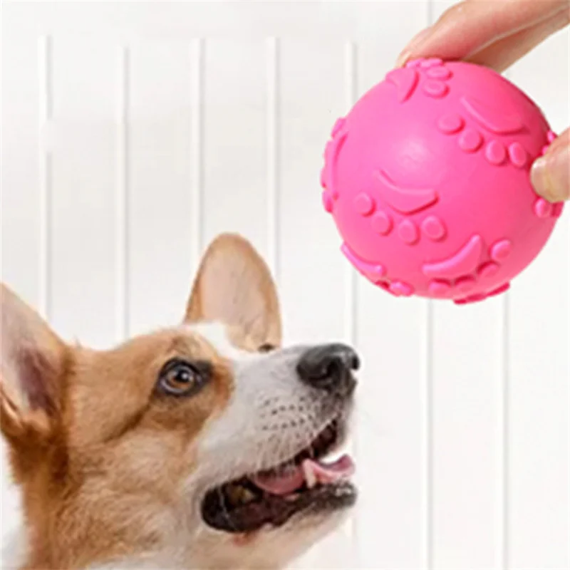Brinquedo de Bola para Cães de TPR com Guincho Interno 6,5 cm - Imagem 6