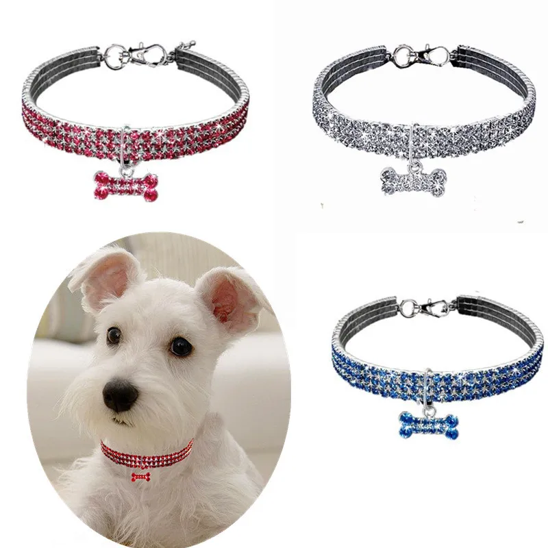 Coleira para Cães com Strass Ajustável e Fecho de Liberação Rápida - Imagem 5