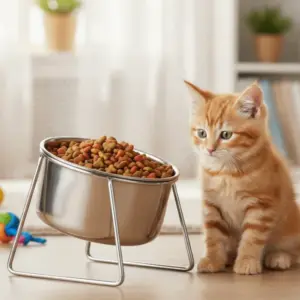 tigela de aço inoxidável para gatos