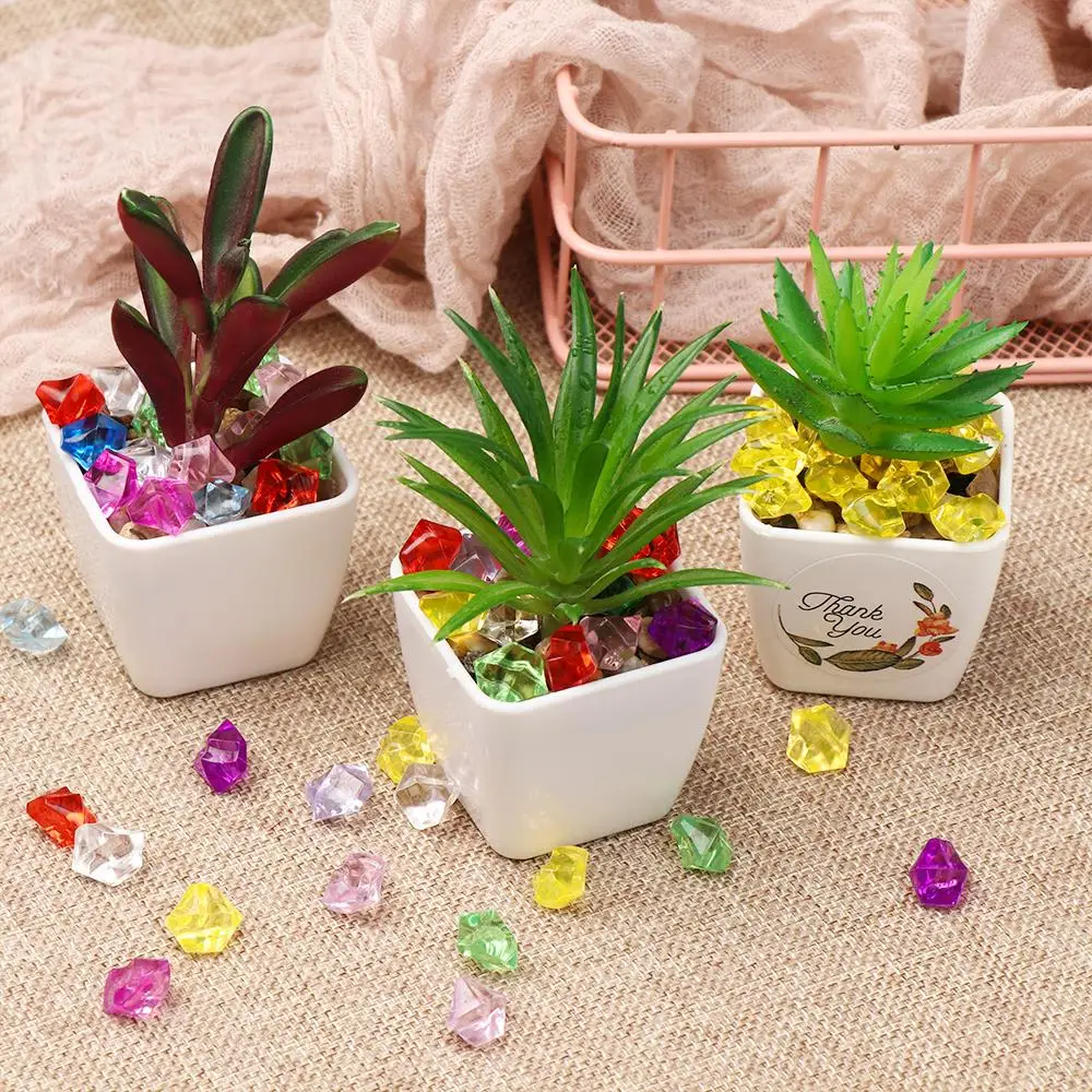 Pedras Decorativas de Acrílico para Aquário 11x14mm Transparente - Imagem 3