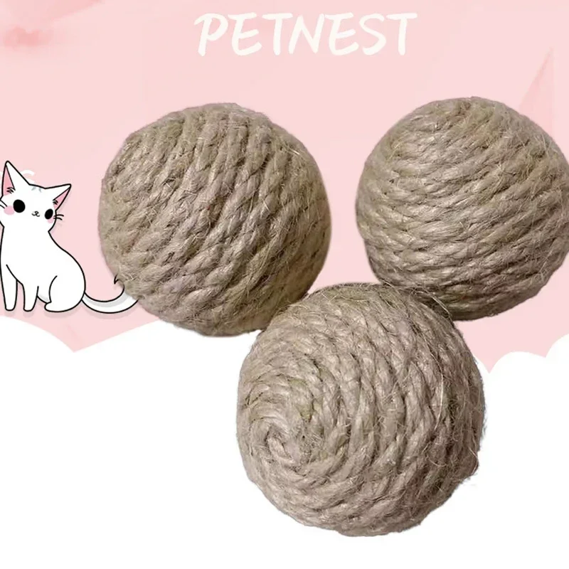 Bola de Sisal para Gatos com Sino Interno 4,5 cm - Imagem 4