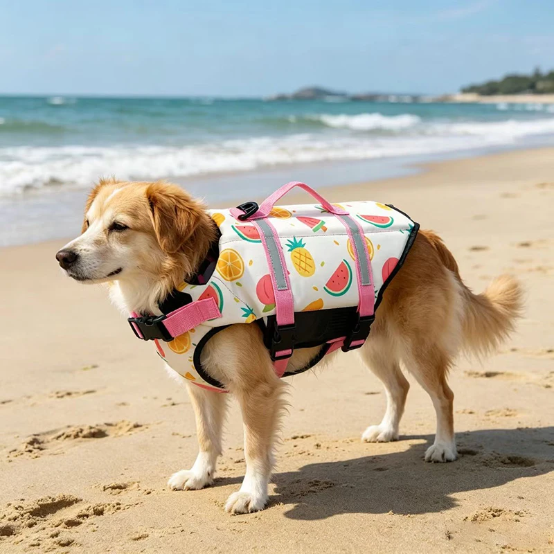 Colete Salva-Vidas para Cães Grandes Ajustável e Refletivo - Imagem 3