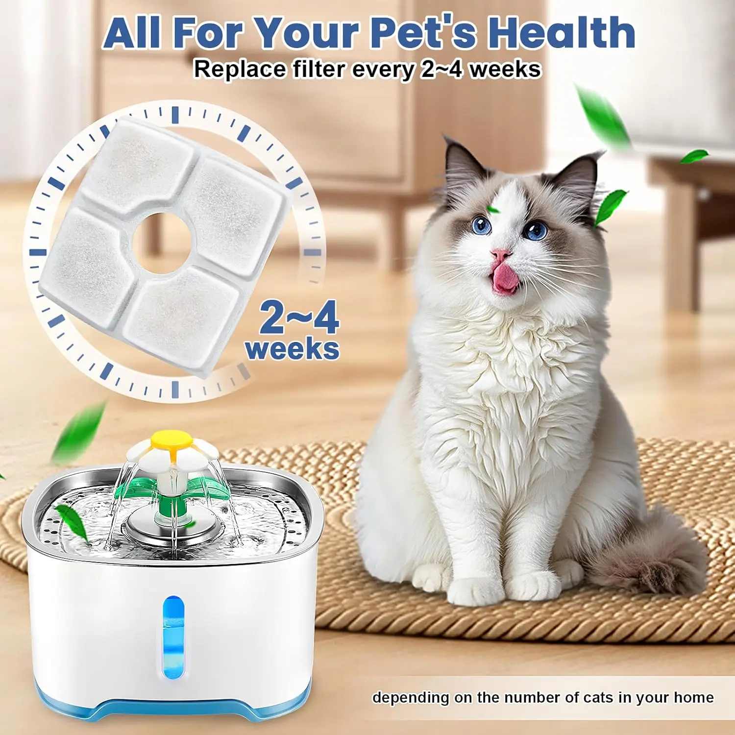 Filtro para Bebedouro de Gatos e Cães 2.5 L com Carvão Ativado - Imagem 4