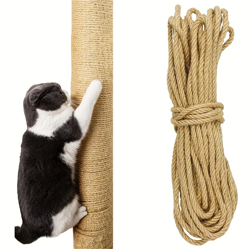 Corda de Sisal Natural para Gatos para Arranhador DIY 33 Pés - Imagem 3