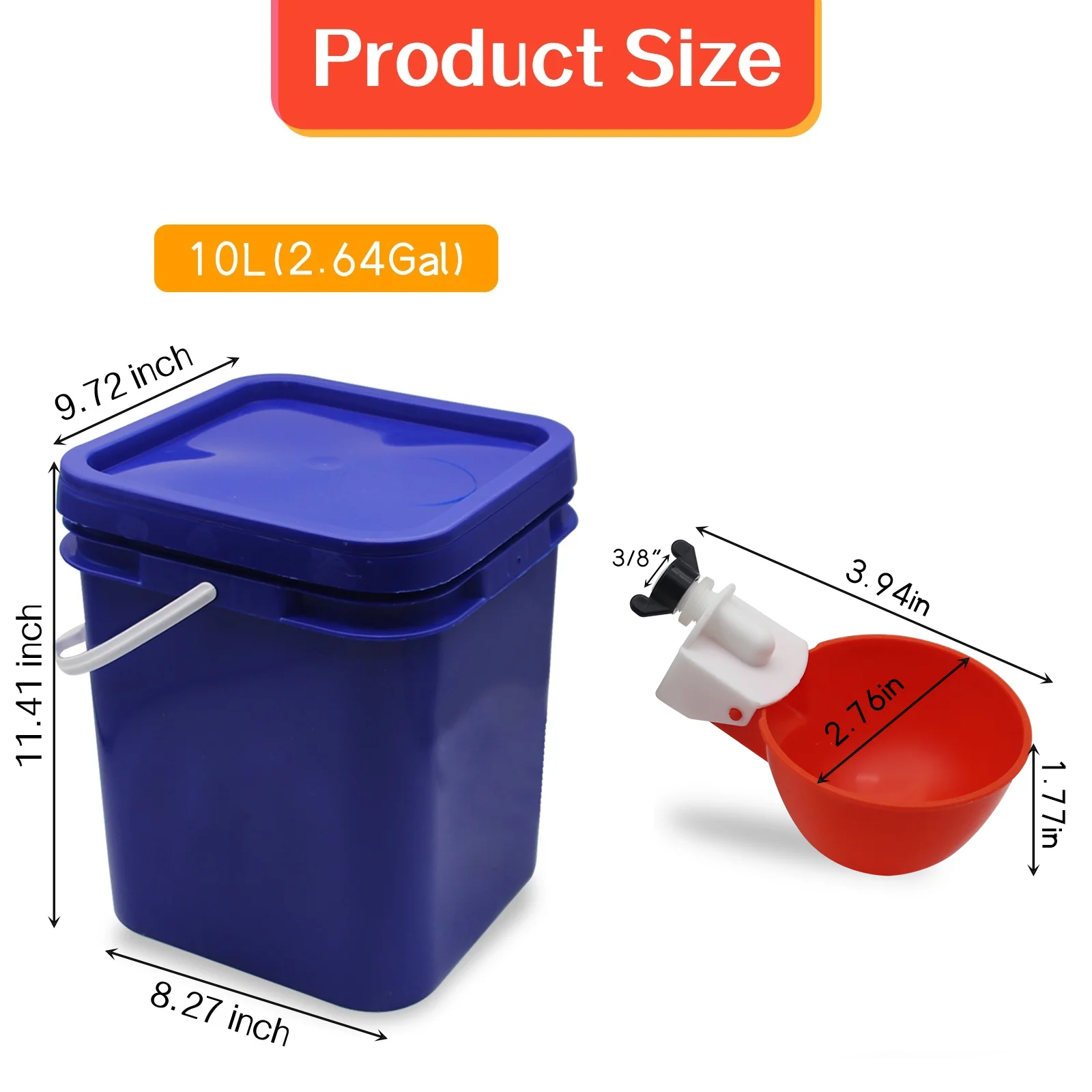 Bebedouro Automático para Aves com 8 Saídas e Balde 10 L - Imagem 5