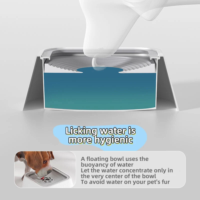 Tigela de Água para Cães e Gatos Antiderrapante e Flutuante - Imagem 2