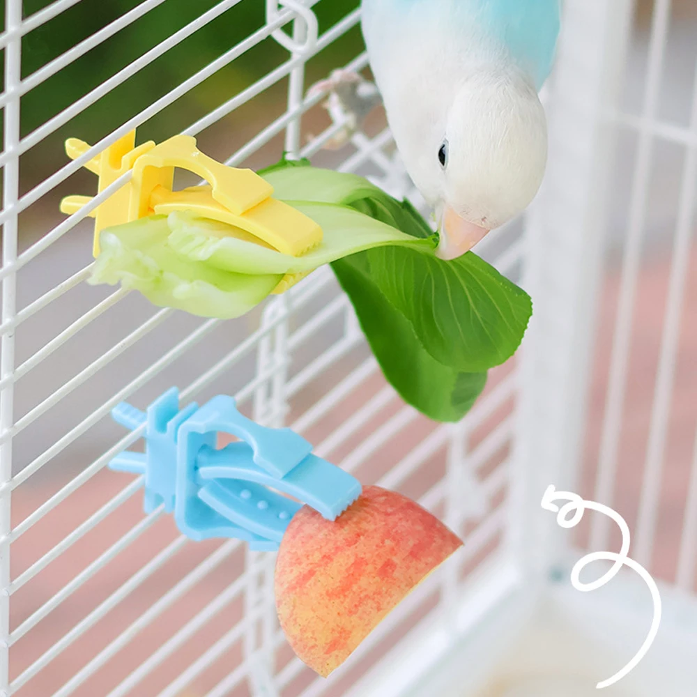 Suporte de Comida para Pássaros de Plástico para Gaiola - Imagem 3