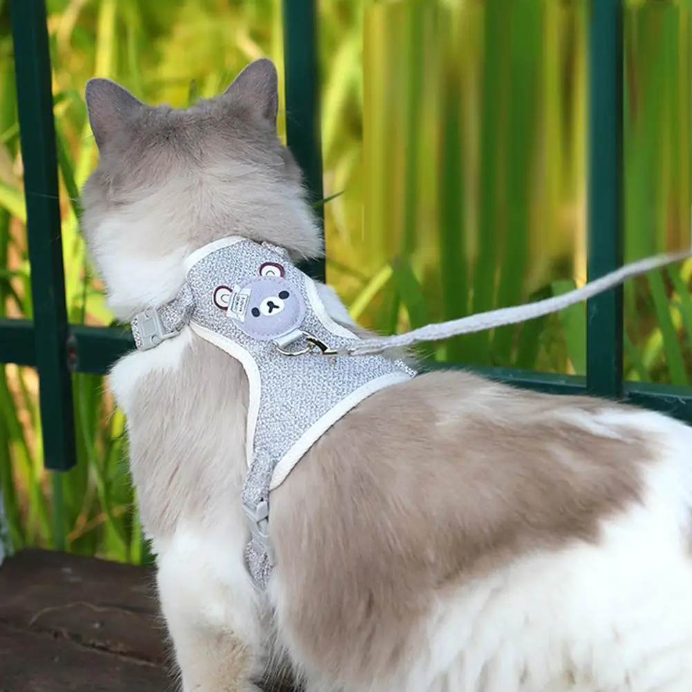 Coleira Peitoral para Cães e Gatos Pequenos Ajustável com Guia de 120 cm - Imagem 3