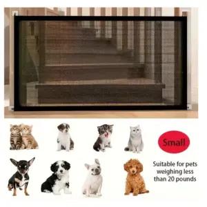 portão de malha retrátil para cães e gatos