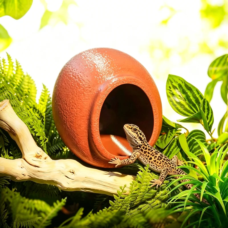 Caverna para Répteis de PETG com Ventosa para Terrário de Geckos - Imagem 3