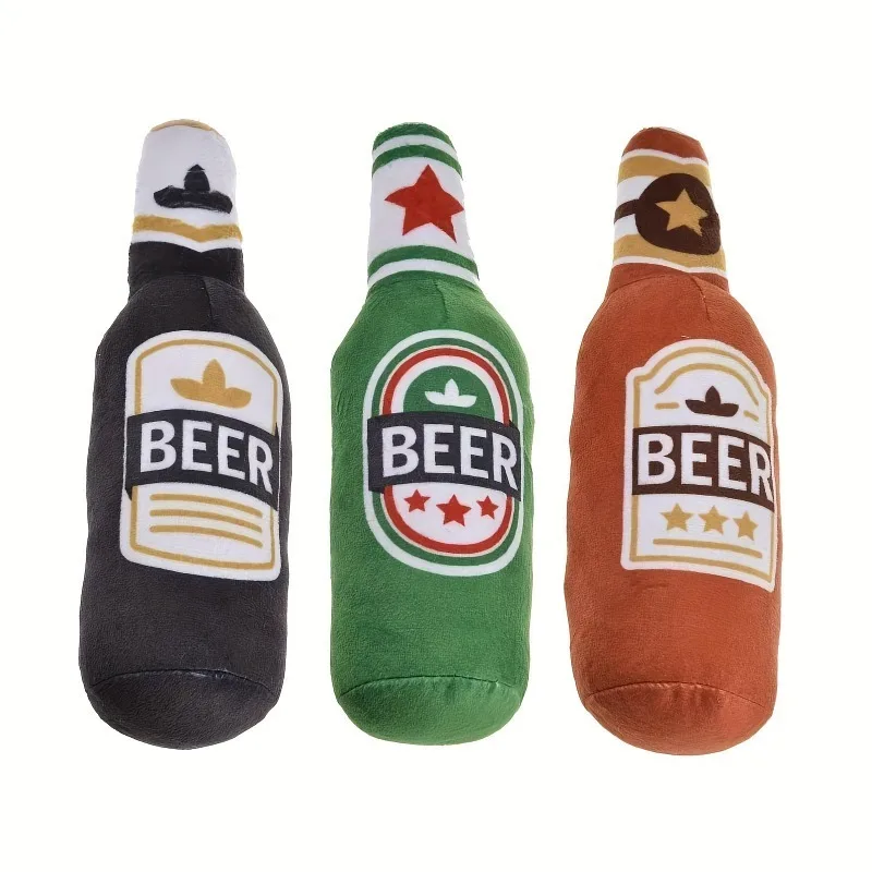 Brinquedo Garrafa de Cerveja para Cães com Som para Mastigar - Imagem 4