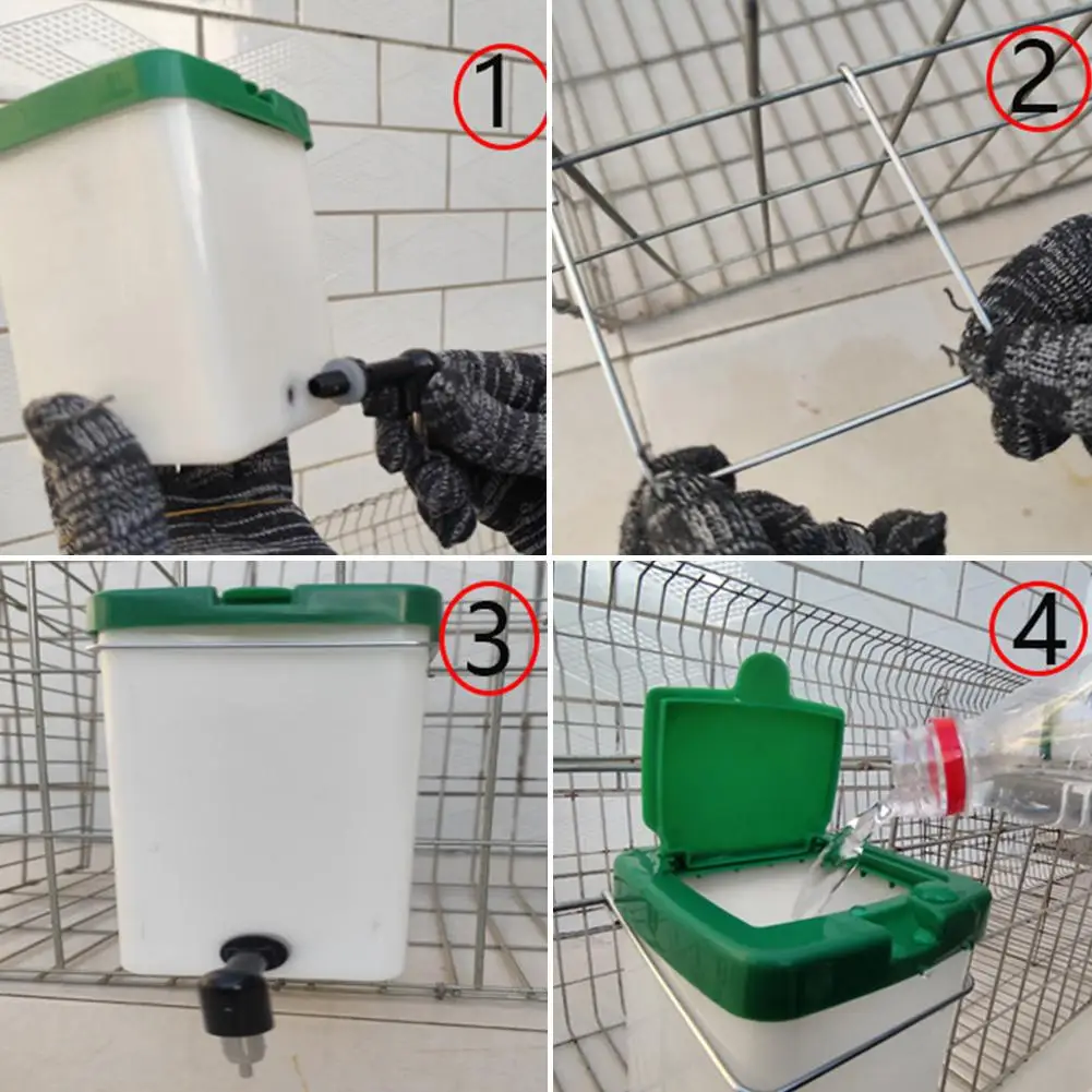 Bebedouro Suspenso para Coelhos e Roedores 500 ml com Bico Antivazamento - Imagem 5