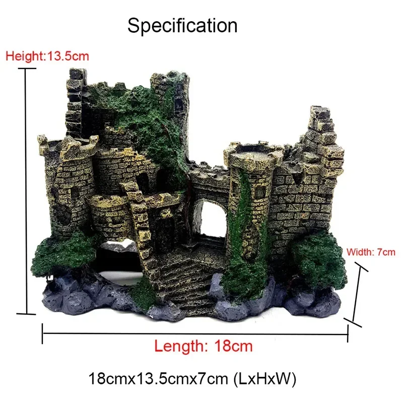 Castelo para Aquário de Resina com Base Ponderada, 18 cm - Imagem 6