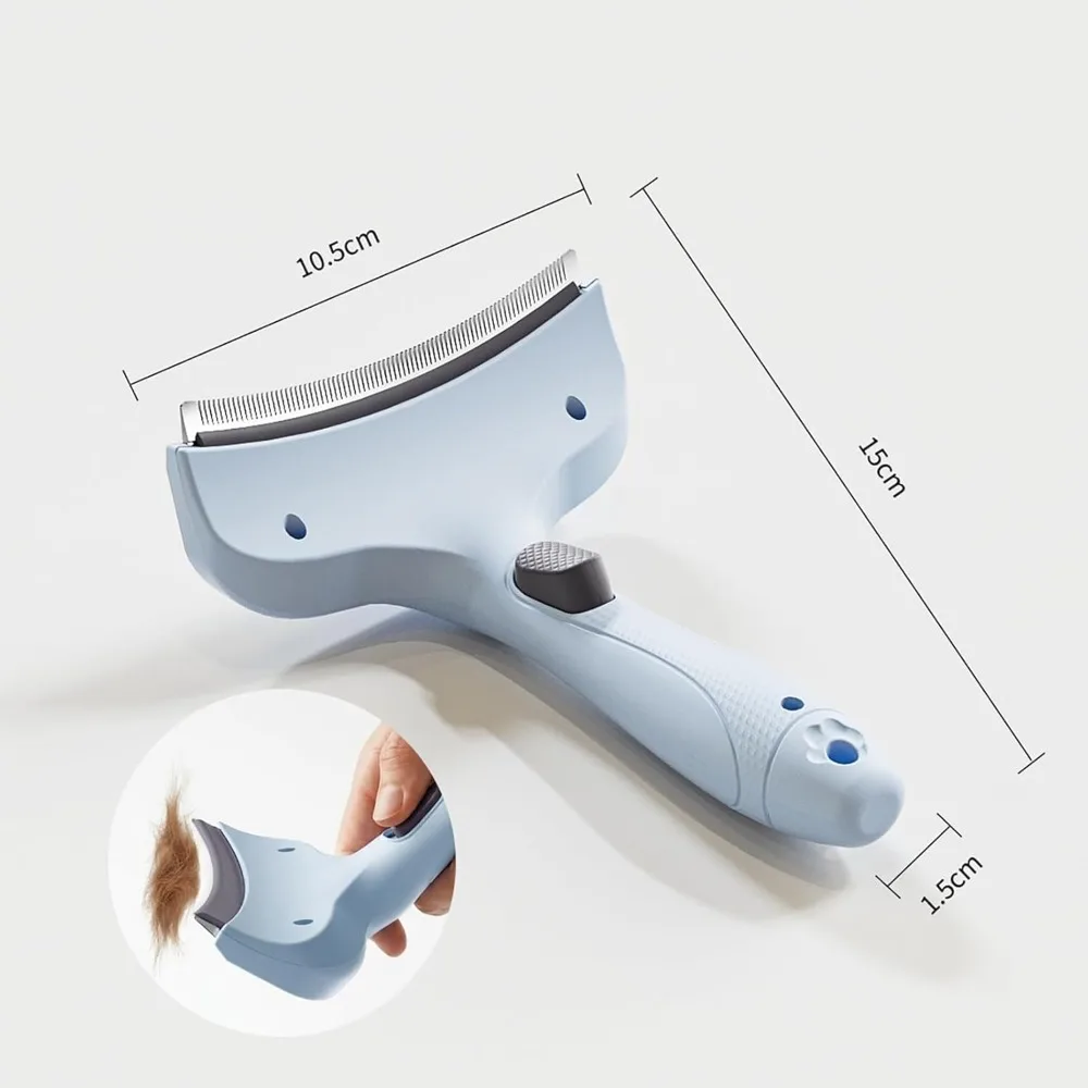 Escova Curva para Cães e Gatos Universal para Remover Pelos Soltos - Imagem 3