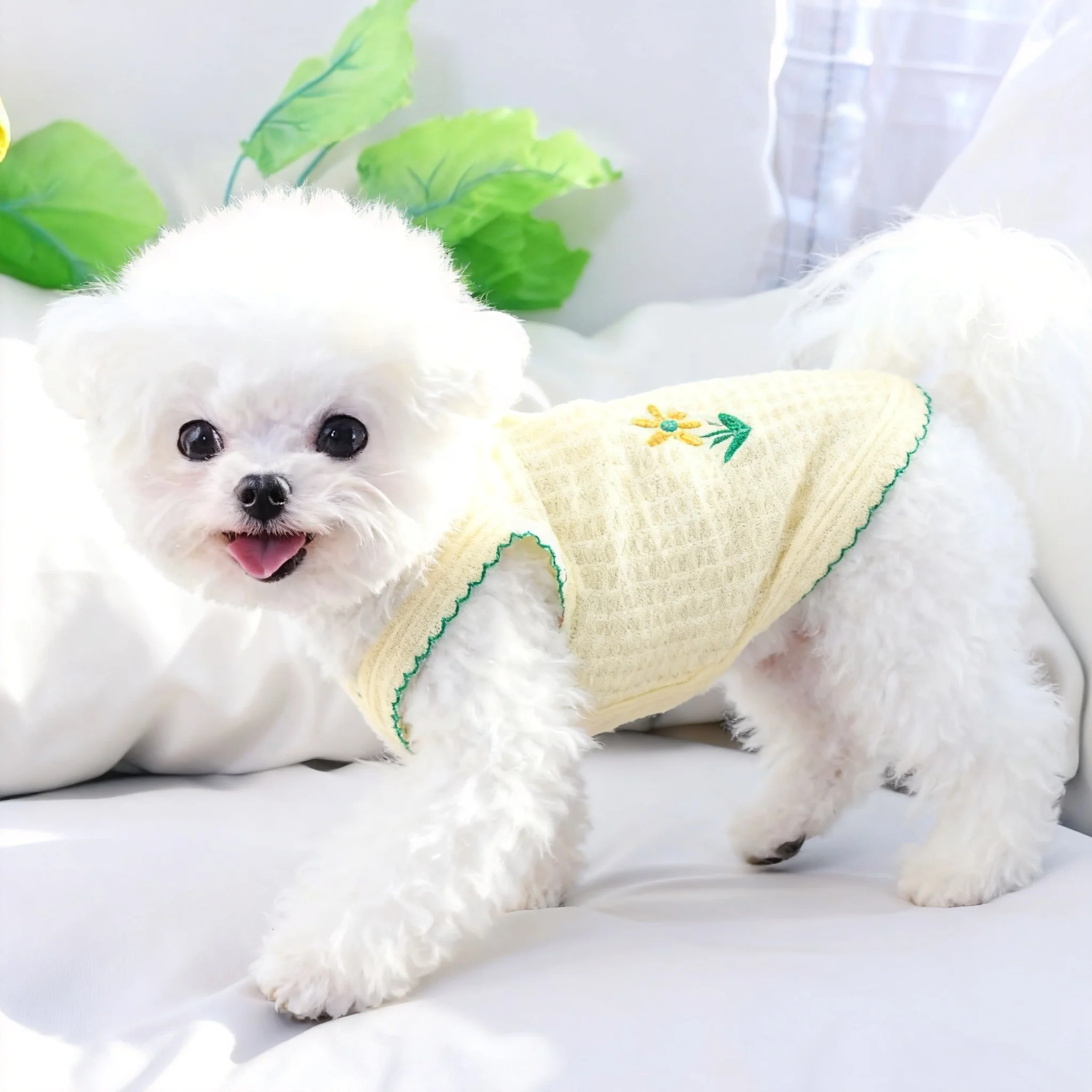 Roupa para Cães Pequenos de Verão com Alça Fina e Estampa - Imagem 2