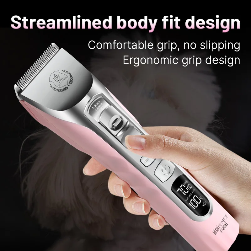 Máquina de Tosa Fenice Sakura Rosa Sem Fio Recarregável para Cães - Imagem 3