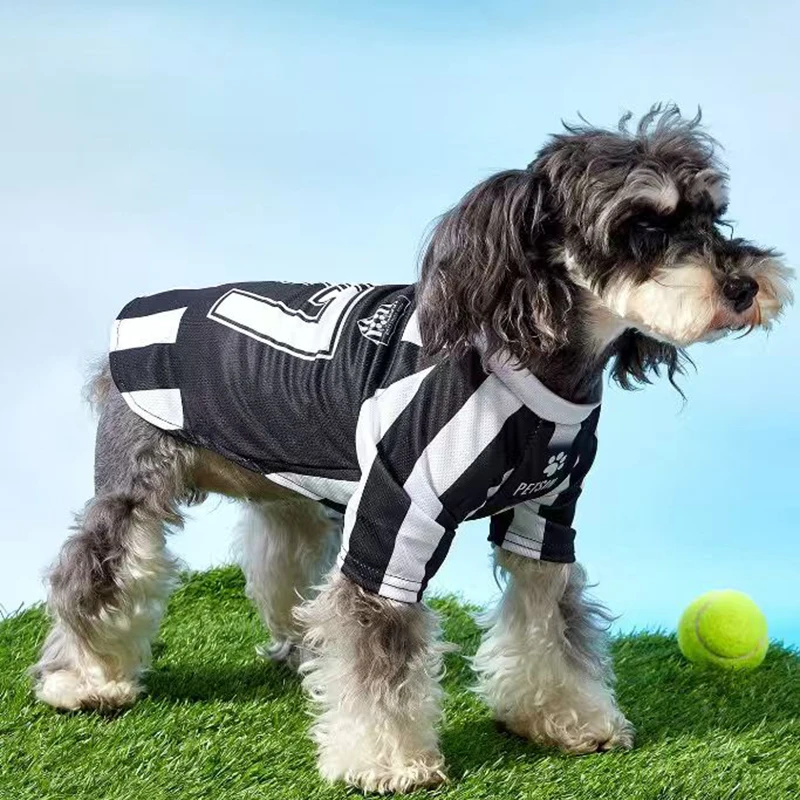 Camisa de Basquete para Cães de Poliéster Respirável Preta - Imagem 5