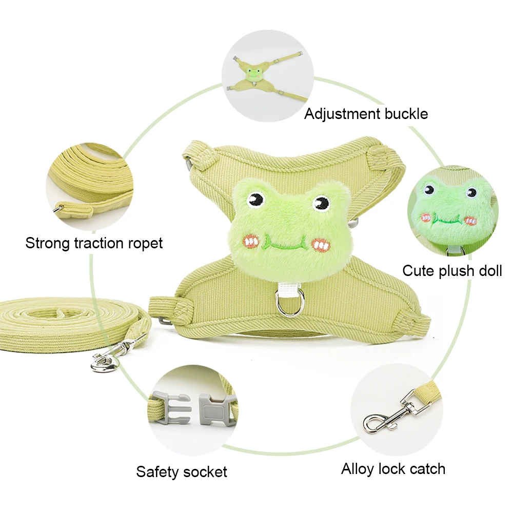 Conjunto Coleira e Guia para Gatos Ajustável Anti-Fuga para Passeio - Imagem 6