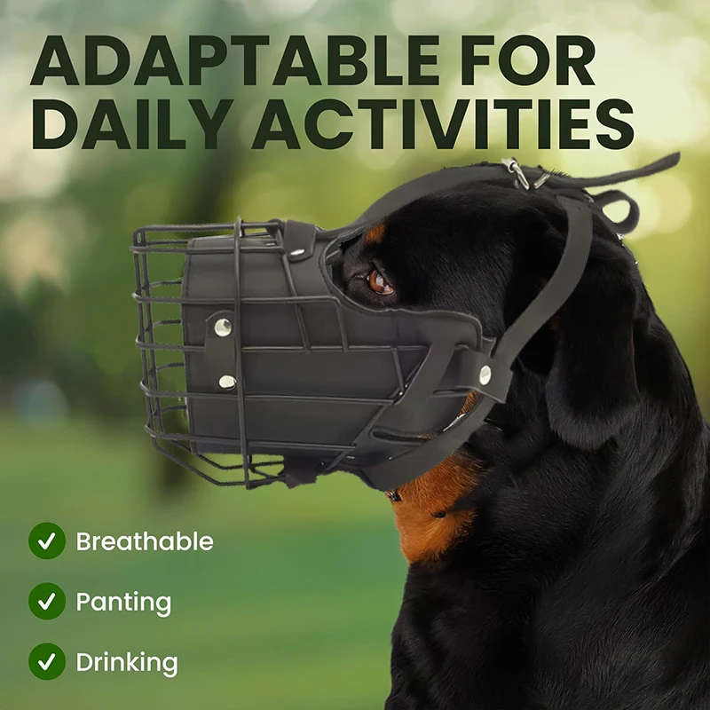 Focinheira Ajustável para Cães de Aço Inoxidável com Fivela - Image 3