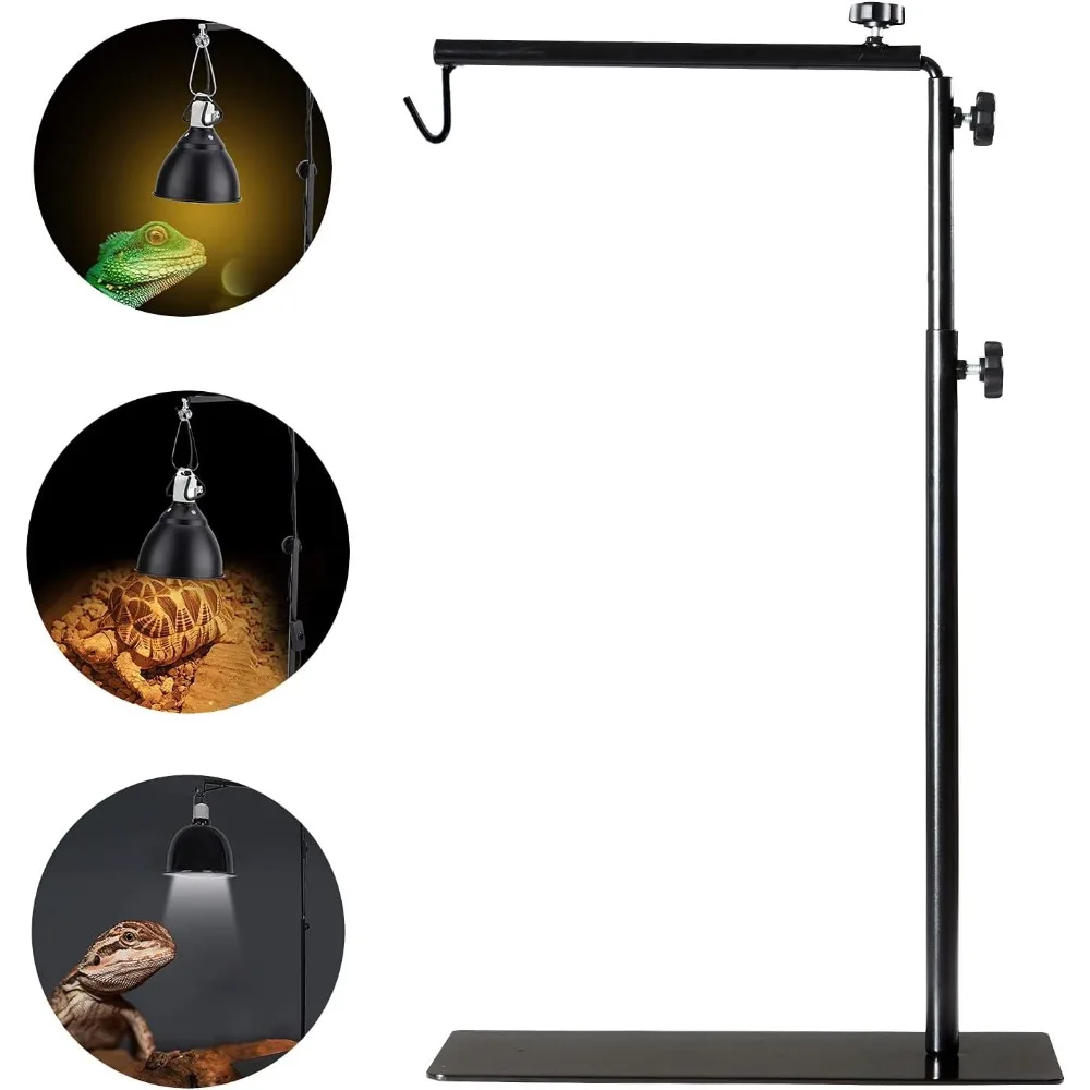 Suporte de Lâmpada para Répteis Ajustável de Metal para Terrário - Imagem 2