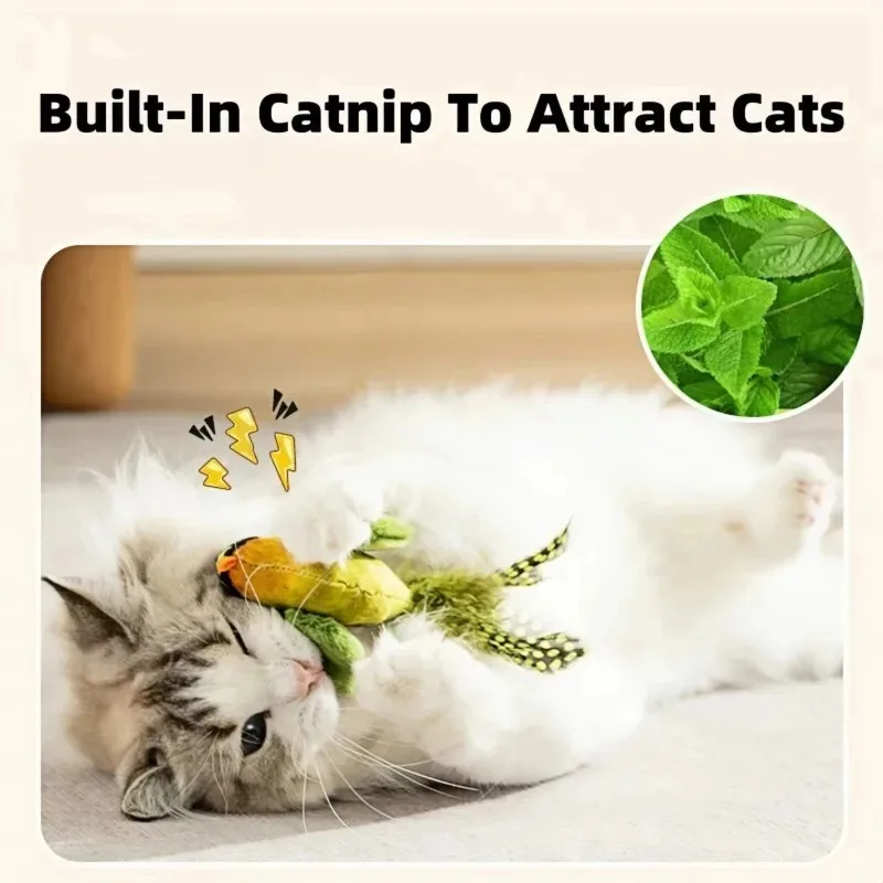 Brinquedo para Gato com Som de Pássaro e Corda Elástica - Imagem 3