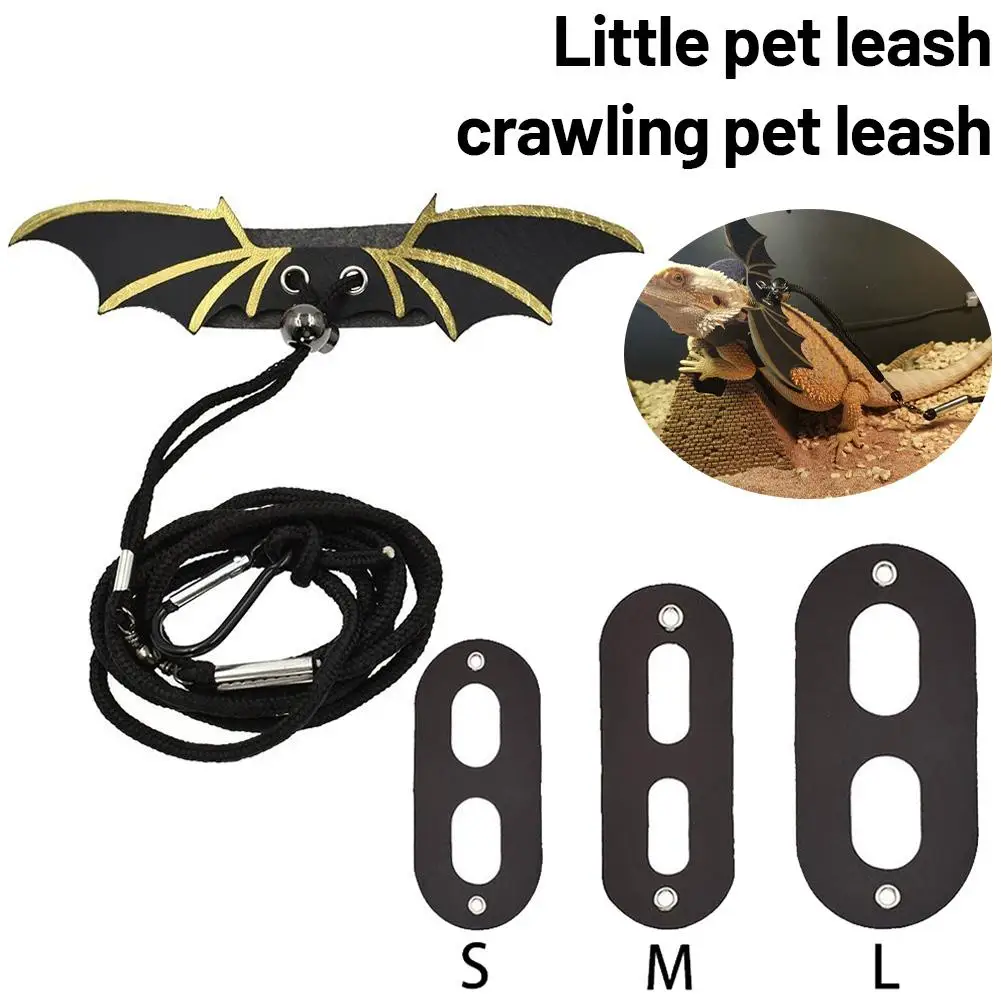 Coleira para Lagarto com Asas de Morcego Ajustável para Passeio - Imagem 3