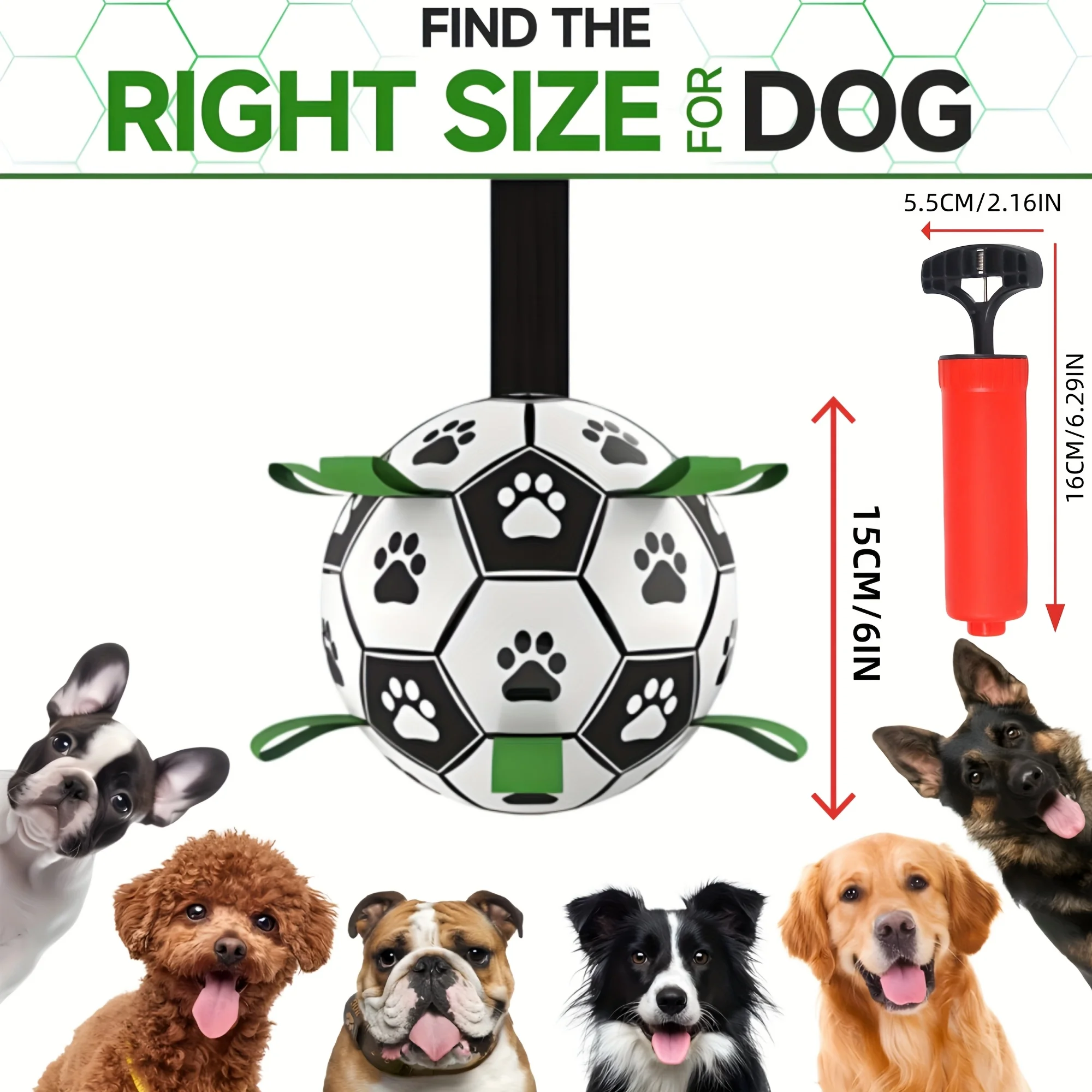 Brinquedo de Futebol Damaly para Cães com Anel de Aperto Interativo - Imagem 3