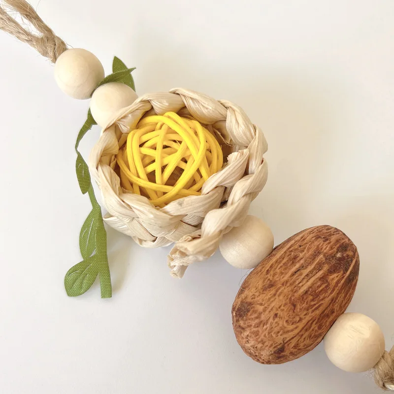 Brinquedo para Pássaros de Mastigar com Pinha e Corda de Algodão - Imagem 5