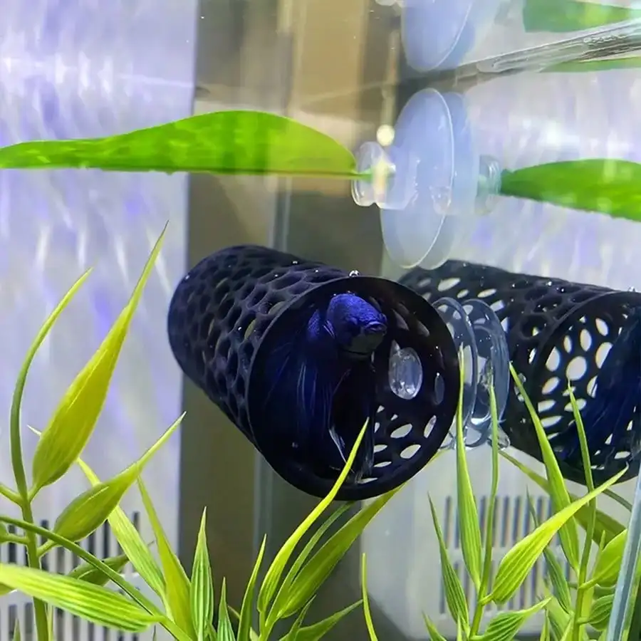 Esconderijo para Peixe Betta em Tubo Oco com Ventosa para Aquário - Imagem 2