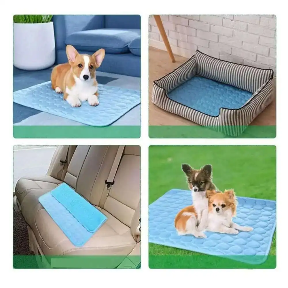 Tapete Gelado para Cães e Gatos de Seda Gelo Lavável - Imagem 2