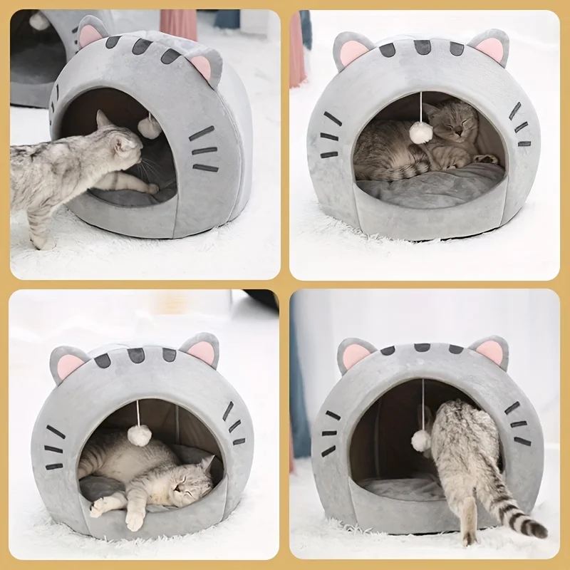Cama Tenda para Gatos Pequenos e Médios com Design de Caverna - Imagem 5
