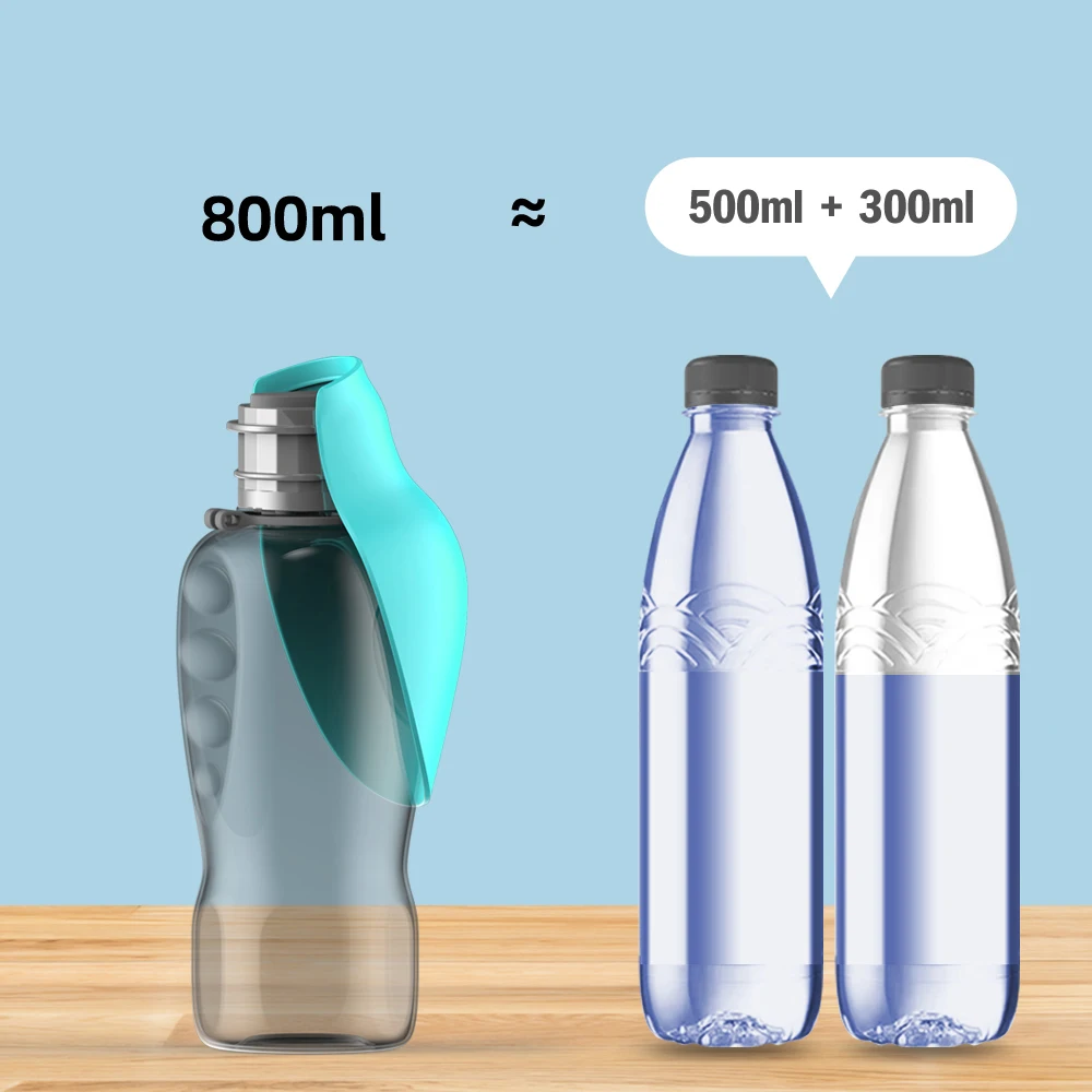 Garrafa de Água Portátil para Cães 800ml com Tigela Integrada - Imagem 5
