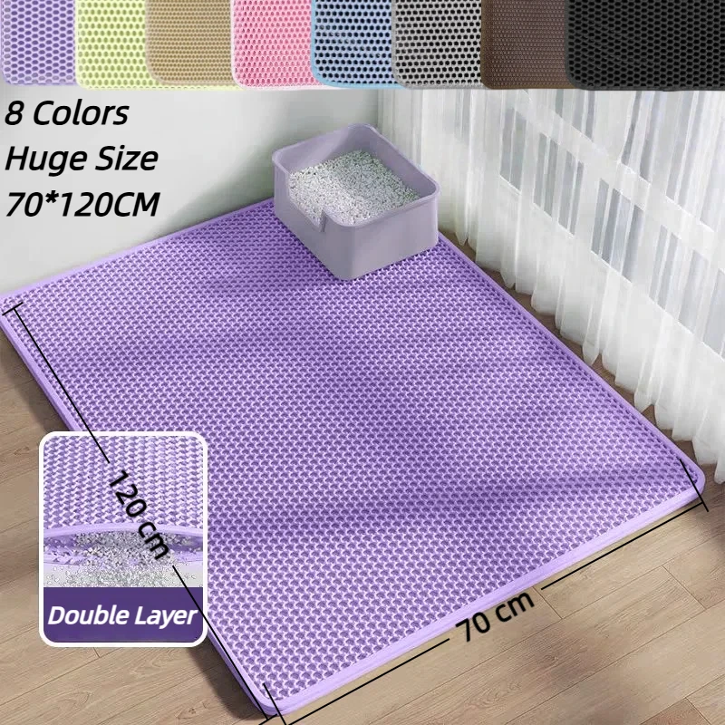 Tapete para Caixa de Areia de Gato Roxo Dupla Camada 60x90cm Lavável - Image 3