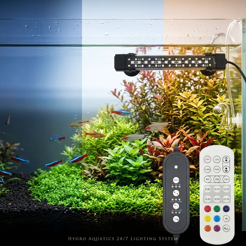 Luminária LED para Aquário 20-70cm com Ciclo 24h e Nascer/Pôr do Sol - Imagem 2