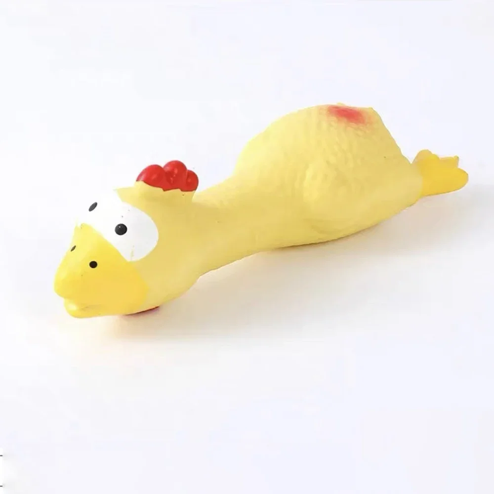 Brinquedo de Látex para Cães Pequenos e Médios Formato Frango - Imagem 4
