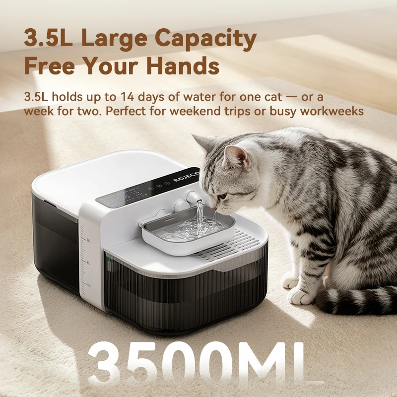 Bebedouro Automático para Gatos 3.5L com Bateria de 180 Dias - Image 4