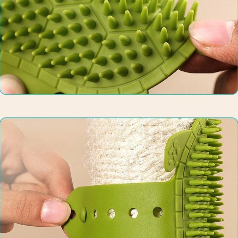 Escova de Canto para Gatos de Silicone com 26 cm para Parede - Imagem 5