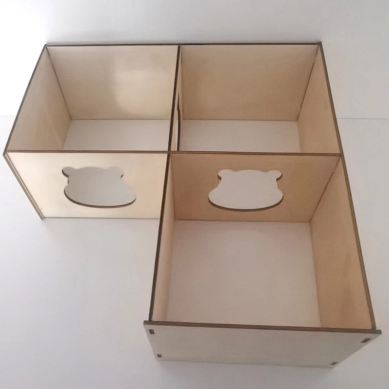 Toca de Madeira para Hamster e Roedores com Telhado Removível 24x24x9,5 cm - Imagem 4